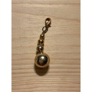 Gold Tone Beaded Charm Pendant With Lobster Clasp For Bracelets & Necklaces